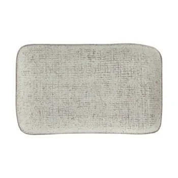 Stoneware Pistache Rectangular Platter Medium Juta - Diam. 10.63 x 6.3" - Pack of 12