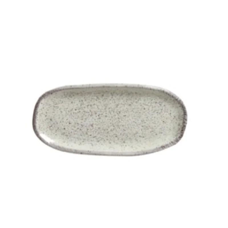 Stoneware Pistache Organic Shallow Oval Platter - Diam. 6.5 x 3.15" - Pack of 12 Stoneware Pistache Organic Shallow Oval Platter - Diam. 6.5 x 3.15" - Pack of 12