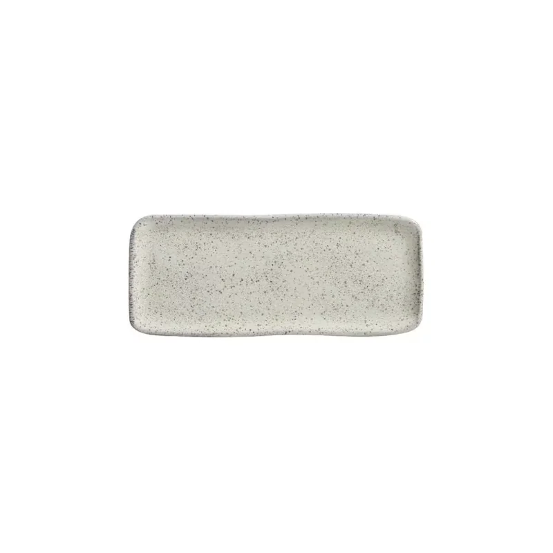 Stoneware Pistache Organic Rectangular Platter - Diam. 8.66 x 3.74" - Pack of 12 Stoneware Pistache Organic Rectangular Platter - Diam. 8.66 x 3.74" - Pack of 12