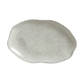 Stoneware Pistache Shallow Oval Platter Medium Bio - Diam. 11.81 x 7.87" - Pack of 12