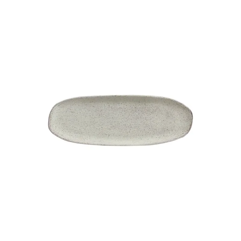 Stoneware Pistache Organic Shallow Oval Platter Large - Diam. 14.17 x 5.12" - Pack of 12 Stoneware Pistache Organic Shallow Oval Platter Large - Diam. 14.17 x 5.12" - Pack of 12