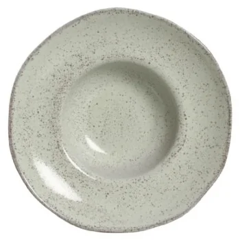 Stoneware Pistache Deep Rim Plate - Diam. 11.02 x 2.56" - Pack of 12