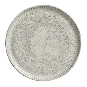 Stoneware Pistache Linhas Dessert Plate - Diam. 8.46" - Pack of 12