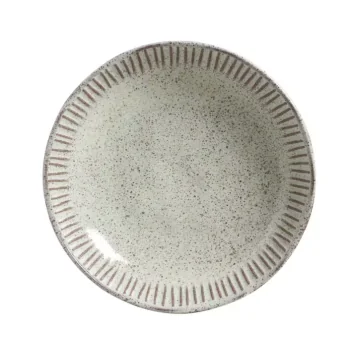 Stoneware Pistache Linhas Dinner Plate - Diam. 10.83" - Pack of 12
