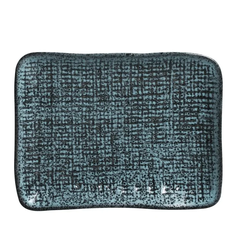 Stoneware Night Sky Rectangular Platter Juta - Diam. 7.08 x 5.51" - Pack of 12 Stoneware Night Sky Rectangular Platter Juta - Diam. 7.08 x 5.51" - Pack of 12