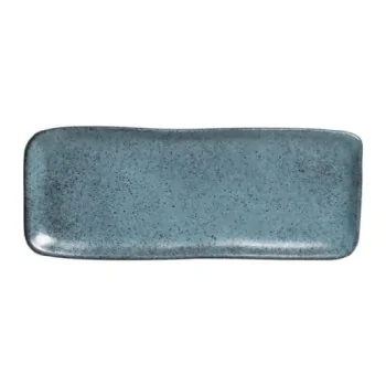 Stoneware Night Sky Organic Rectangular Platter Medium - Diam. 12.99 x 5.12" - Pack of 12