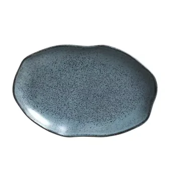 Stoneware Night Sky Shallow Oval Platter Medium Bio - Diam. 11.81 x 7.87" - Pack of 12