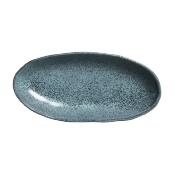 Stoneware Night Sky Organic Deep Oval Platter Large - Diam. 12.6 x 6.3" - Pack of 12