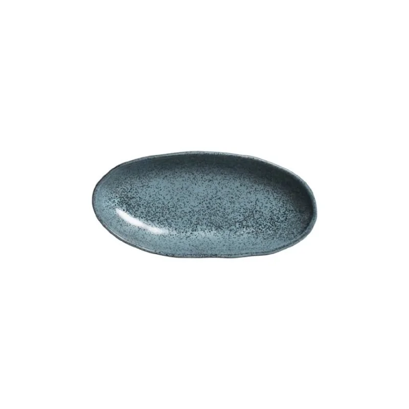 Stoneware Night Sky Organic Deep Oval Platter Large - Diam. 12.6 x 6.3" - Pack of 12