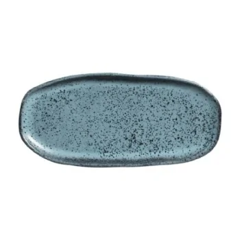 Stoneware Night Sky Organic Shallow Oval Platter - Diam. 9.06 x 4.33" - Pack of 12