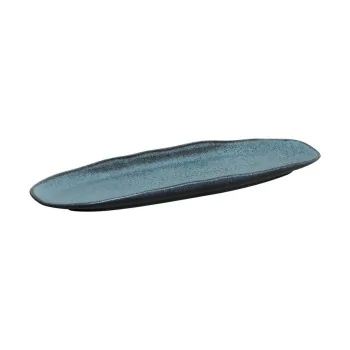 Stoneware Night Sky Organic Shallow Oval Platter Large - Diam. 14.17 x 5.12" - Pack of 12
