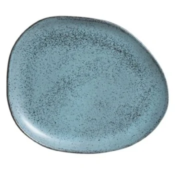Stoneware Night Sky Organic Oval Dinner Plate - Diam. 12.2" - Pack of 12