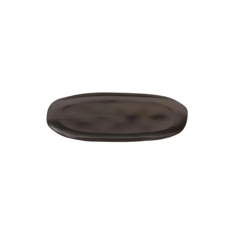 Stoneware Metallica Organic Shallow Oval Platter Large - Diam. 14.17 x 5.12" - Pack of 12 Stoneware Metallica Organic Shallow Oval Platter Large - Diam. 14.17 x 5.12" - Pack of 12