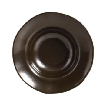 Stoneware Metallica Deep Rim Plate - Diam. 7.48 x 2.17" - Pack of 12