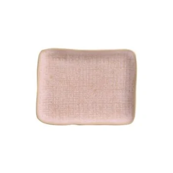 Stoneware Litchi Rectangular Platter Juta - Diam. 7.08 x 5.51" - Pack of 12