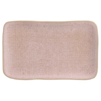 Stoneware Litchi Rectangular Platter Medium Juta - Diam. 10.63 x 6.3" - Pack of 12