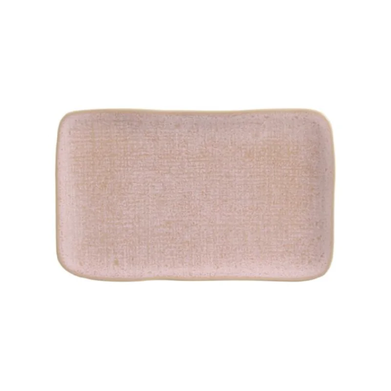 Stoneware Litchi Rectangular Platter Medium Juta - Diam. 10.63 x 6.3" - Pack of 12 Stoneware Litchi Rectangular Platter Medium Juta - Diam. 10.63 x 6.3" - Pack of 12