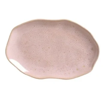 Stoneware Litchi Shallow Oval Platter Medium Bio - Diam. 11.81 x 7.87" - Pack of 12