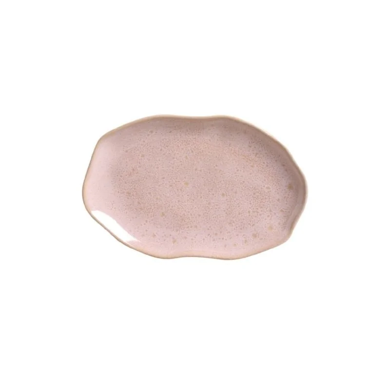 Stoneware Litchi Shallow Oval Platter Medium Bio - Diam. 11.81 x 7.87" - Pack of 12