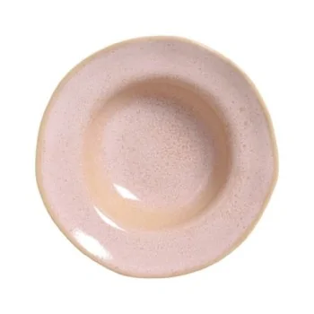 Stoneware Litchi Deep Rim Plate - Diam. 7.48 x 2.17" - Pack of 12