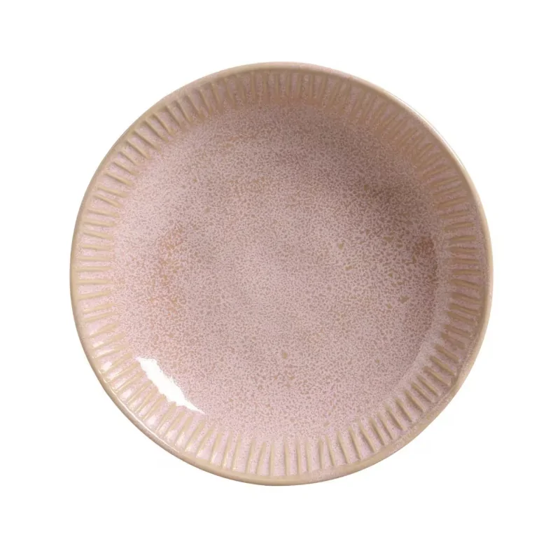 Stoneware Litchi Linhas Soup Plate - Diam. 8.86" - Pack of 12 Stoneware Litchi Linhas Soup Plate - Diam. 8.86" - Pack of 12