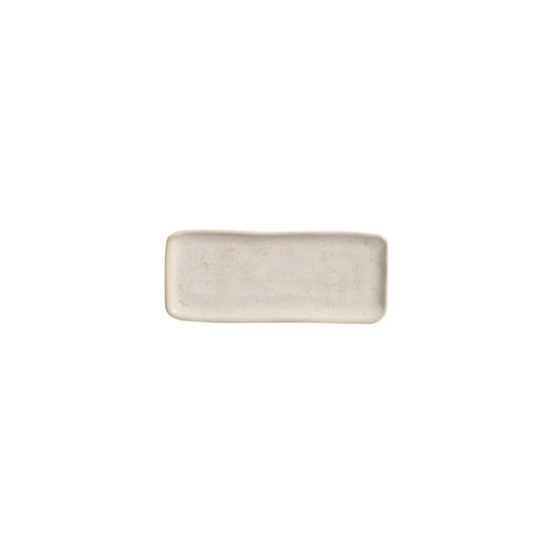 Stoneware Latte Organic Rectangular Platter - Diam. 8.66 x 3.74" - Pack of 12 Stoneware Latte Organic Rectangular Platter - Diam. 8.66 x 3.74" - Pack of 12