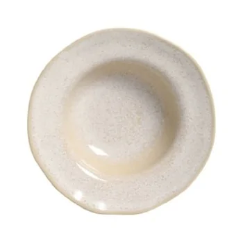 Stoneware Latte Deep Rim Plate - Diam. 7.48 x 2.17" - Pack of 12