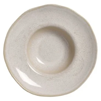 Stoneware Latte Deep Rim Plate - Diam. 11.02 x 2.56" - Pack of 12