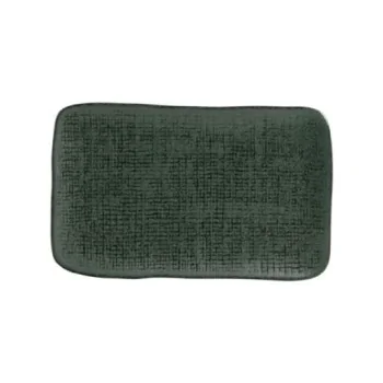 Stoneware Greenery Rectangular Platter Medium Juta - Diam. 10.63 x 6.3" - Pack of 12
