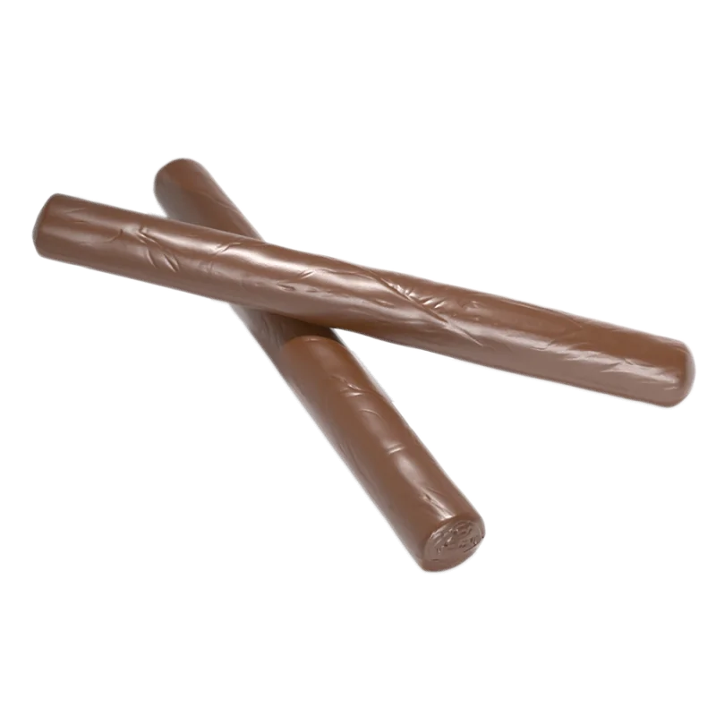 Thermoformed Polycarbonate 3D Chocolate Mold - Cigar - 6 cavity - 138 mm x 16.8 mm x h 16.6 mm - 35 gr Thermoformed Polycarbonate 3D Chocolate Mold - Cigar - 6 cavity - 138 mm x 16.8 mm x h 16.6 mm - 35 gr