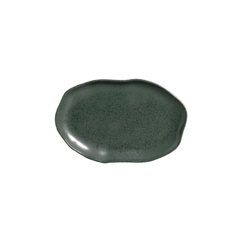 Stoneware Greenery Organic Deep Oval Platter Large - Diam. 12.6 x 6.3" - Pack of 12