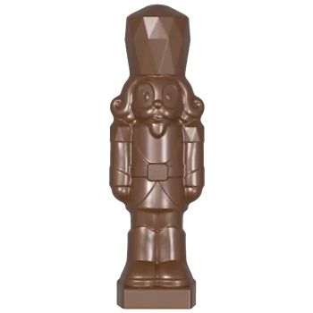 Thermoformed Polycarbonate Chocolate Mold - Nutcracker - 2 cavity - 170 mm x 54 mm x h 41 mm - 85gr