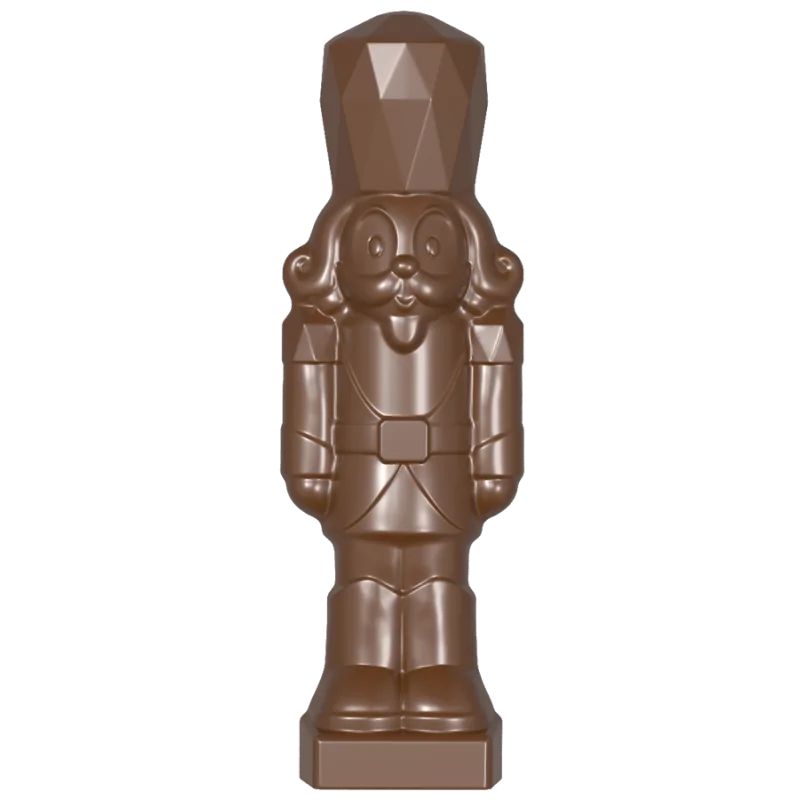 Thermoformed Polycarbonate Chocolate Mold - Nutcracker - 2 cavity - 170 mm x 54 mm x h 41 mm - 85gr