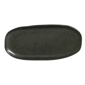 Stoneware Greenery Organic Shallow Oval Platter - Diam. 9.06 x 4.33" - Pack of 12
