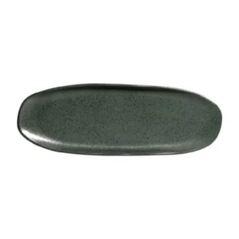 Stoneware Greenery Organic Shallow Oval Platter Large - Diam. 14.17 x 5.12" - Pack of 12