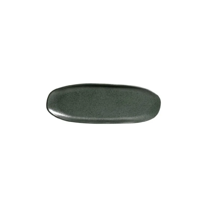 Stoneware Greenery Organic Shallow Oval Platter Large - Diam. 14.17 x 5.12" - Pack of 12