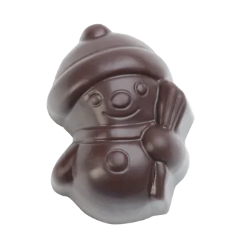 Thermoformed Polycarbonate Praline Snowman Chocolate Mold - 28 cavity - 35.6 mm x 27.9 mm x h 16.8 mm - 10gr
