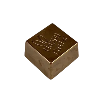Thermoformed Polycarbonate Square Praline Chocolate Mold - Happy Easter - 28 cavity - 25 mm x 25 mm x h 15 mm - 10gr