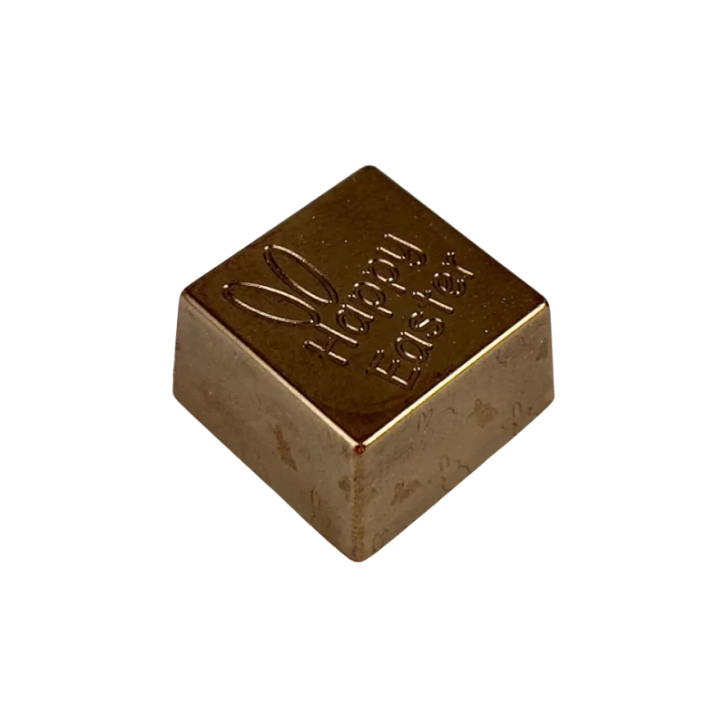Thermoformed Polycarbonate Square Praline Chocolate Mold - Happy Easter - 28 cavity - 25 mm x 25 mm x h 15 mm - 10gr Thermoformed Polycarbonate Square Praline Chocolate Mold - Happy Easter - 28 cavity - 25 mm x 25 mm x h 15 mm - 10gr
