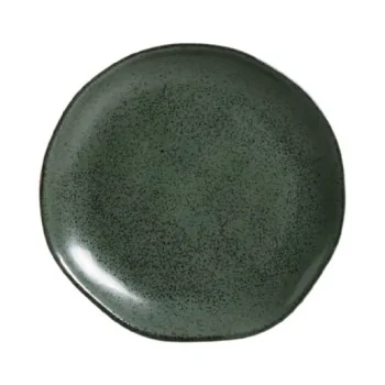 Stoneware Greenery Organic Dessert Plate - Diam. 7.68" - Pack of 12