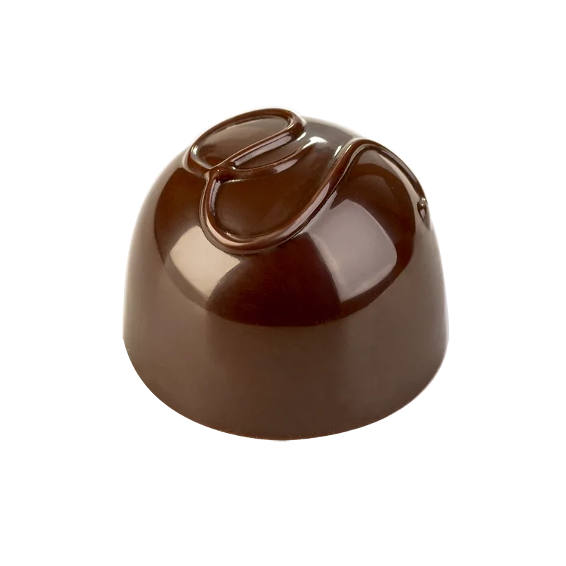 Thermoformed Polycarbonate Round Praline Chocolate Mold - 32 cavity - 29 mm x 29 mm x h 21 mm - 12gr
