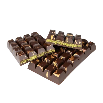 Thermoformed Polycarbonate Dubai Chocolate Tablet Mold - 3 cavity - 161 mm x 84 mm x h 18.5 mm -235gr