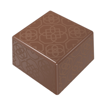 Thermoformed Polycarbonate Square Praline Chocolate Mold - Orient - 28 cavity - 25 mm x 25 mm x h 15 mm - 10gr