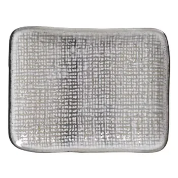 Stoneware Dust Rectangular Platter Juta - Diam. 7.08 x 5.51" - Pack of 12