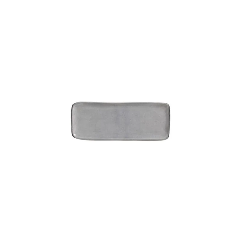 Stoneware Dust Organic Rectangular Platter - Diam. 8.66 x 3.74" - Pack of 12 Stoneware Dust Organic Rectangular Platter - Diam. 8.66 x 3.74" - Pack of 12