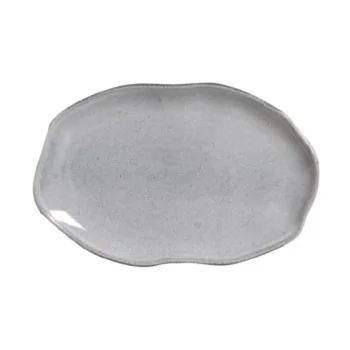 Stoneware Dust Shallow Oval Platter Medium Bio - Diam. 11.81 x 7.87" - Pack of 12