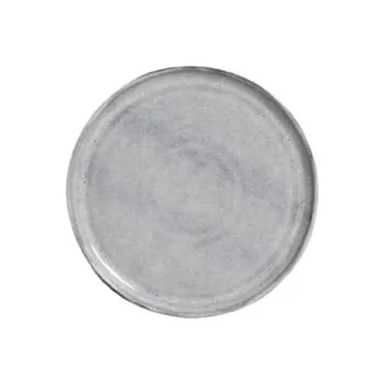 Stoneware Dust Organic Oval Dessert Plate - Diam. 8.86" - Pack of 12