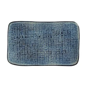 Stoneware Denim Rectangular Platter Medium Juta - Diam. 10.63 x 6.3" - Pack of 12