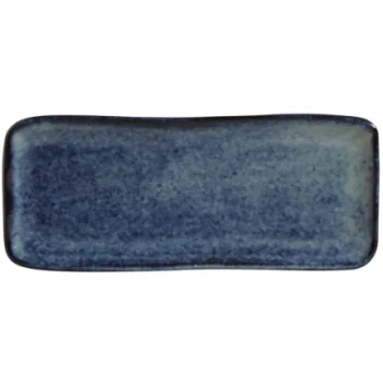 Stoneware Denim Organic Rectangular Platter - Diam. 8.66 x 3.74" - Pack of 12