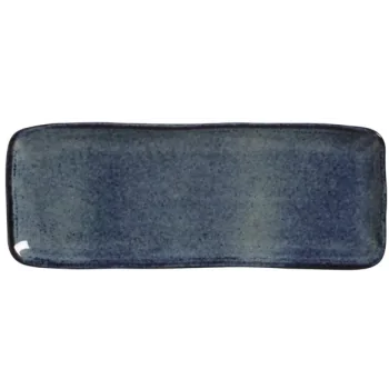 Stoneware Denim Organic Rectangular Platter Medium - Diam. 12.99 x 5.12" - Pack of 12